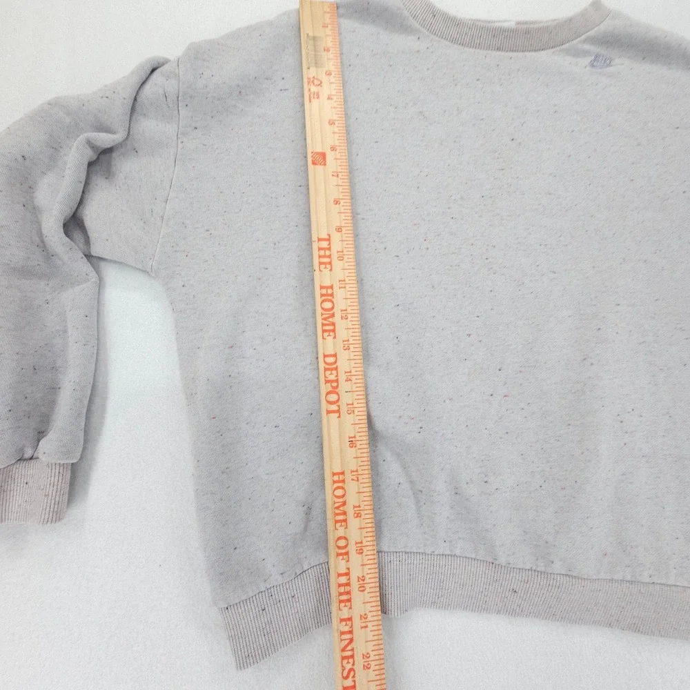 Nike Sweatshirt Kids XL Gray Sportswear NSW Icon Speckled Fleece Logo Crewneck